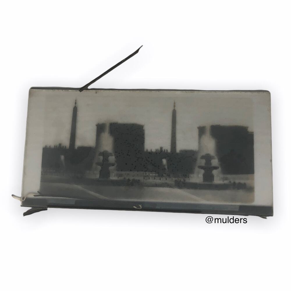 Vintage Stereoview Glass Plate Stereographic Photographic Plate Italy Rome